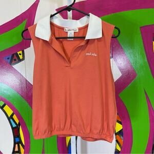 Youth in Revolt, Cropped Sleeveless Polo. Size Large. Excellent condition!